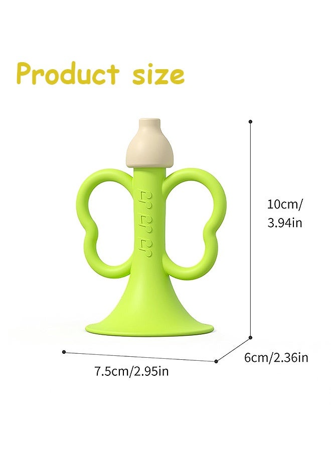 Photon 2 Pcs Baby Teething Toys, Silicone Trumpet Teething Toy Relief Soothing Sore Gums, Easy Grip Toys 0-6 6-12 Months with BPA-Free - Image 2