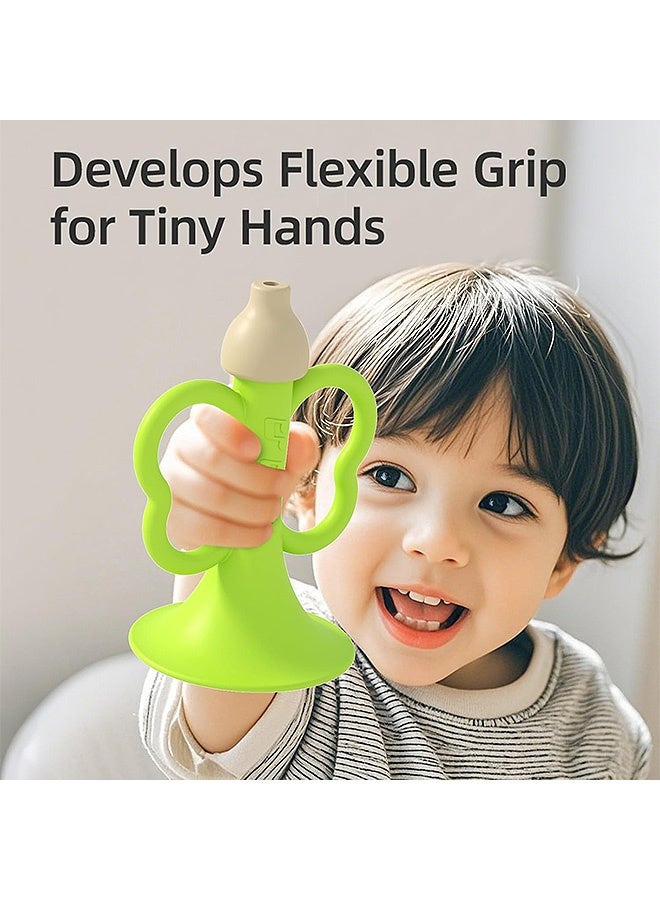Photon 2 Pcs Baby Teething Toys, Silicone Trumpet Teething Toy Relief Soothing Sore Gums, Easy Grip Toys 0-6 6-12 Months with BPA-Free - Image 5