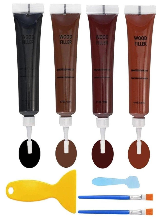 Kenbry Dark Wood Furniture Repair Kit, 4-Color Wood Scratch Repair Filler for Tables, Floors, Cabinets – Repairs Cracks, Chips, Discoloration with Long-Lasting Results - Image 1