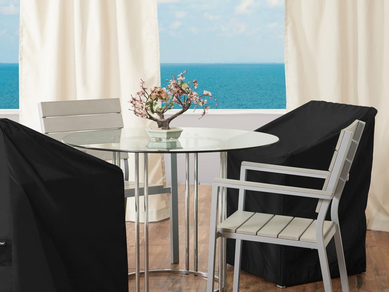 Covermates Classic Outdoor Chair Cover â€“ Heavy-Duty 12-Gauge Vinyl Patio Chair Protector, Weather-Resistant, Elastic Hem, Fits Most Garden & Deck Chairs, 25W x 28D x 36H - Set of 4 - Image 4