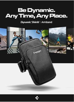 Dynamic Shield Running Armband Dual Pocket Phone Holder Up to 6.9 inch Ultra Lightweight and Water Resistant - Black - pzsku/ZF8EBB6304AB4F027715DZ/45/_/1717679925/e2945233-5286-4735-ba23-40392a5e9c55