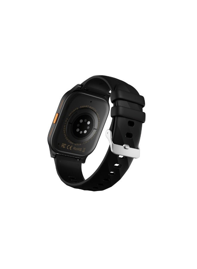 AROAQ SW01 Smartwatch – 2.04” AMOLED, Heart Rate & SpO2 Monitoring, Bluetooth Calling, Multi-Sport Tracker, Wireless Charging, IP67 Waterproof - Black - Image 4