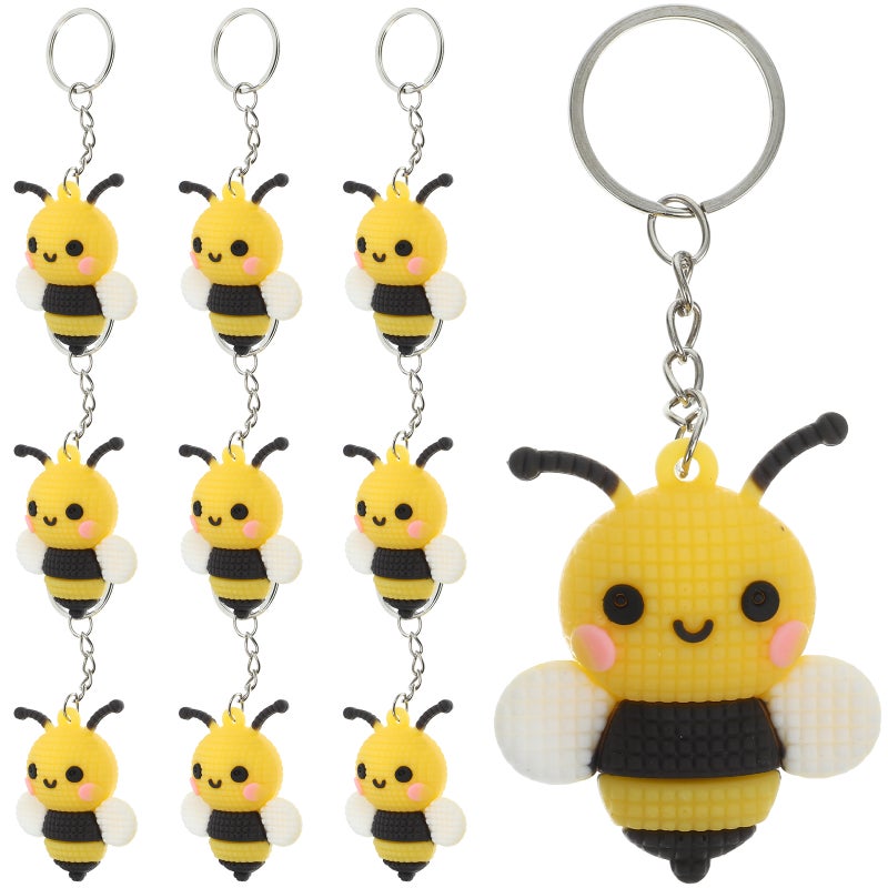 10pcs Cute Keychain Theme Party Favors Cartoon Keychain Purse Decorations - Image 5