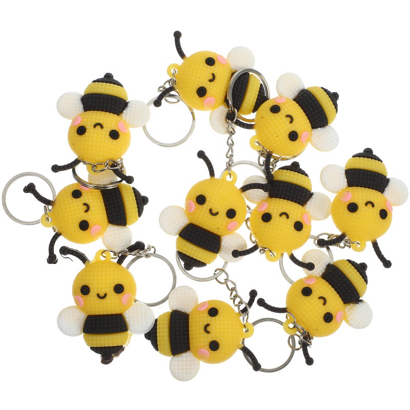 10pcs Cute Keychain Theme Party Favors Cartoon Keychain Purse Decorations - Image 1