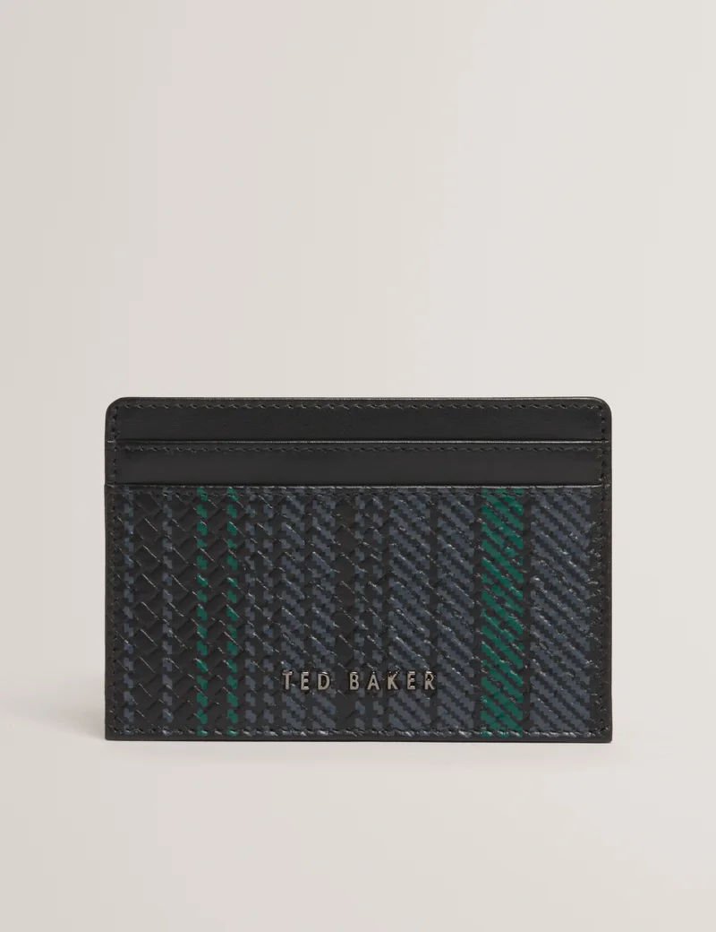 Ted Baker Printed Weave Leather Cardholder
