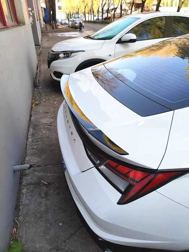 NEESPOC Rear Trunk Spoiler Wing for Hyundai Elantra 2021-2024 SE/SEL/Limited - Gloss Black N-Line Style - Image 5