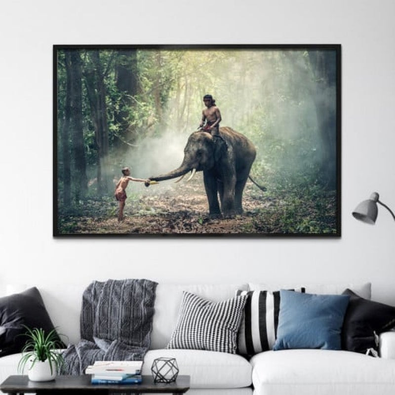 ماركتنا لوحة قماشية بتصميم مودرن مع برواز مجوف مقاس (60×40) قطعة واحدة - Image 1