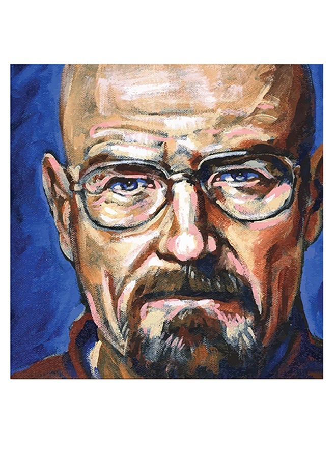 RYN Walter White Breaking Bad Series Themed Wall Art Beige/Blue/Black 30x30cm - Image 1