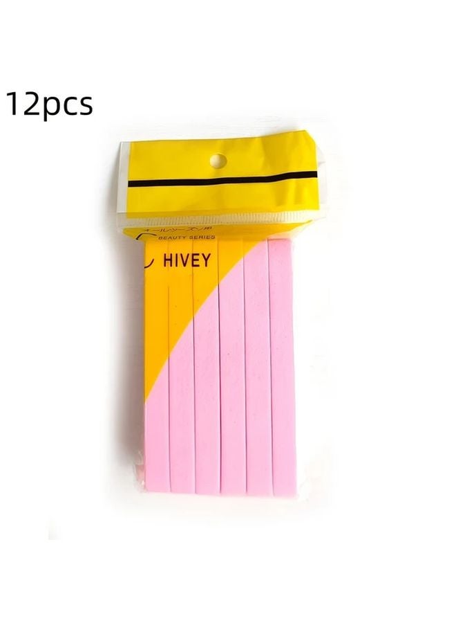 12 قطعة من الإسفنج الوجهي الوردي المضغوط لإزالة المكياج ناعم ومتين - Image 1