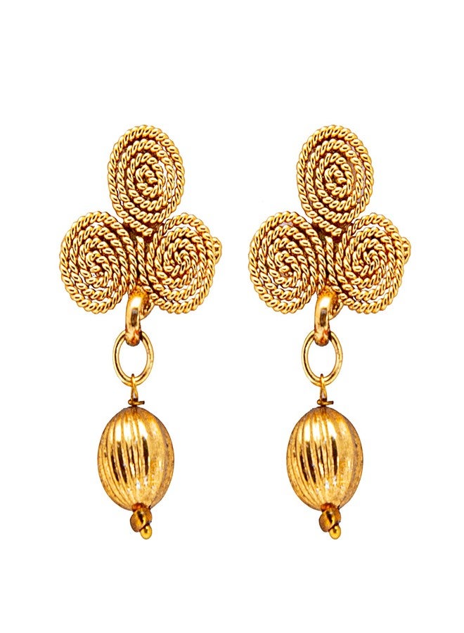Bodha Traditional Indian Handcrafted Antique Gold Plated Jewellery Combo Bridal Dulhan Necklace Set With Matching Earring For Women (SJN_96) - Image 4