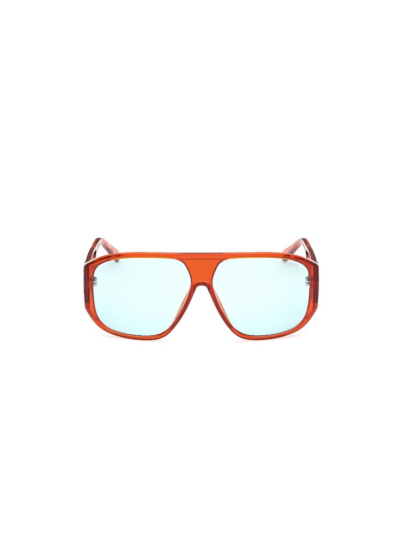 GUESS Unisex UV Protection Shield Shape Plastic Sunglasses GU0013544V61 - Lens Size: 61 Mm - Orange  - Image 2