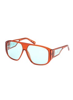 GUESS Unisex UV Protection Shield Shape Plastic Sunglasses GU0013544V61 - Lens Size: 61 Mm - Orange  - Image 1