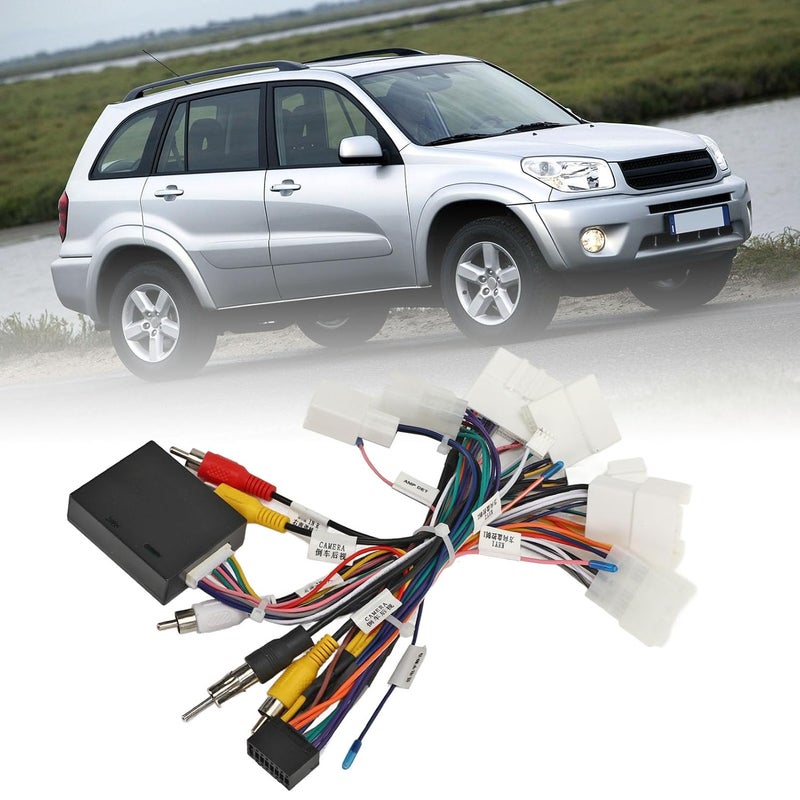 Fdit Car Stereo Wiring Harness Plug Play for Prado Venza with Steering Wheel Control USB Support - Image 4