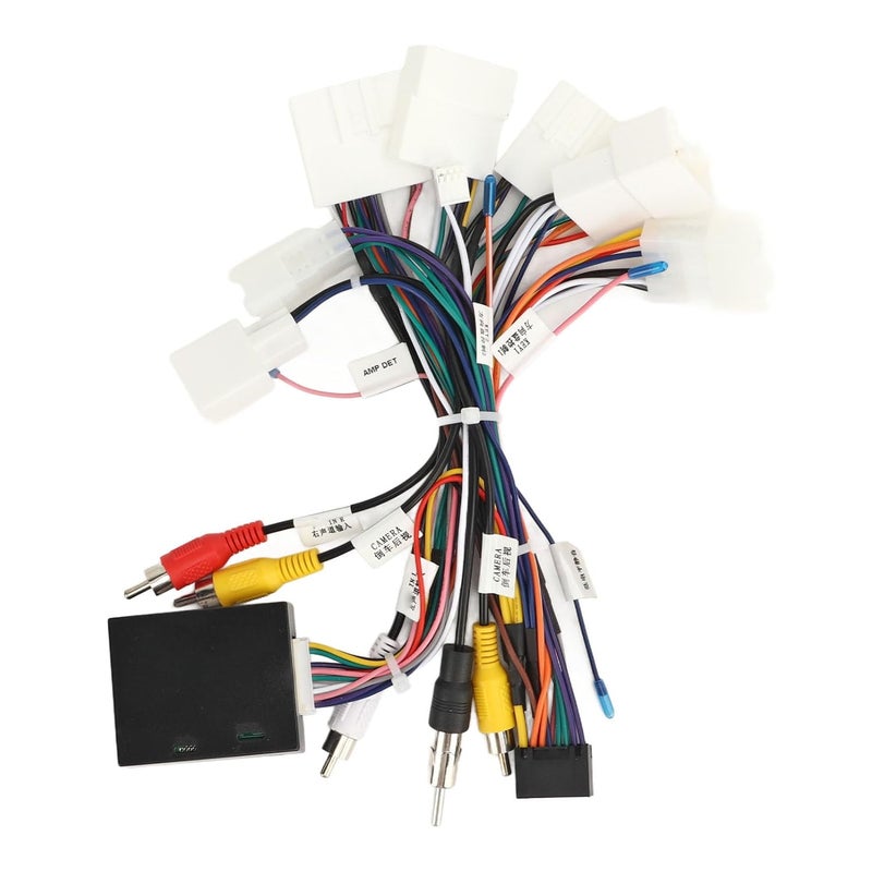 Fdit Car Stereo Wiring Harness Plug Play for Prado Venza with Steering Wheel Control USB Support - Image 1