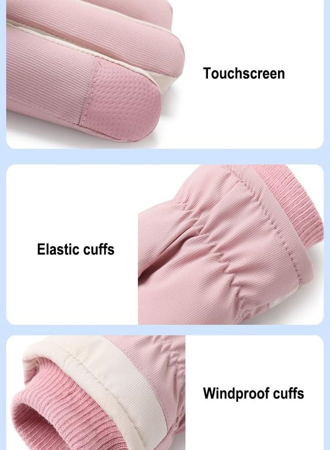 OVOY Women’s Winter-Warm-Ski-Gloves, Splash-proof-Cold-Weather Snowboarding-Gloves Touch-Screen-Fingers for Cycling Skiing - Image 4