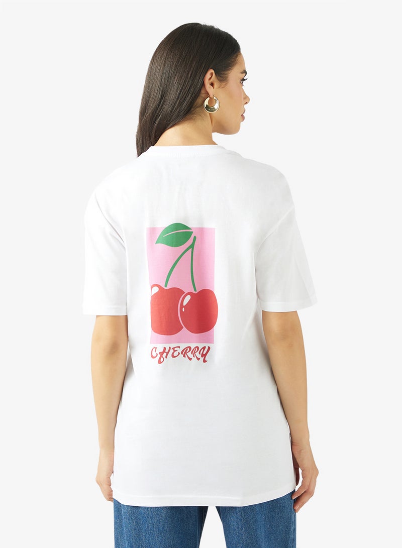 Ginger Cotton Oversize Graphic T-shirt - Image 2