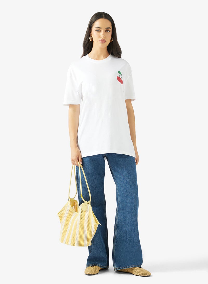 Ginger Cotton Oversize Graphic T-shirt - Image 4