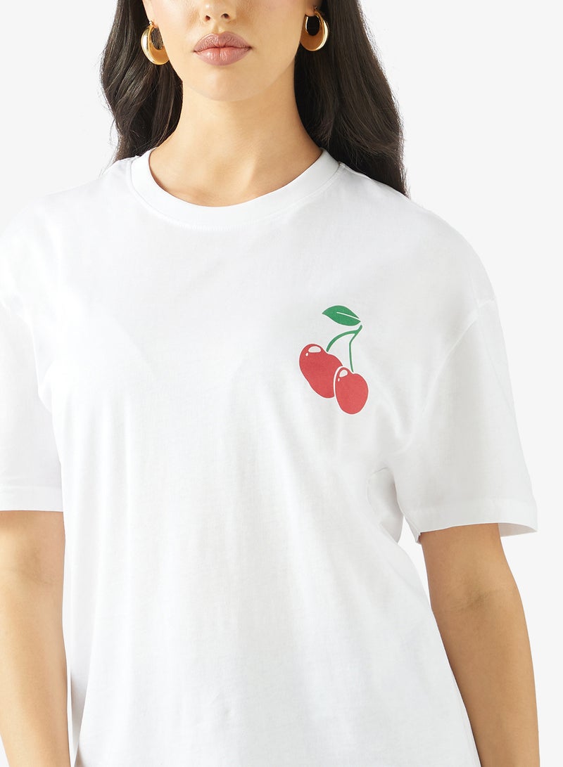 Ginger Cotton Oversize Graphic T-shirt - Image 3