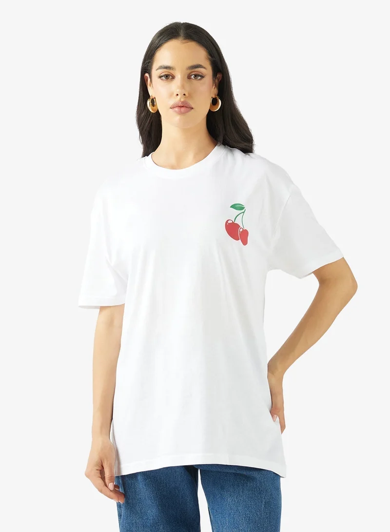 Ginger Cotton Oversize Graphic T-shirt