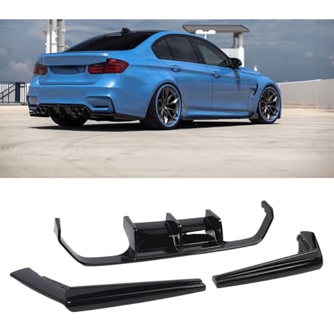 Phefop Rear Bumper Lip Diffuser Spoiler Glossy Black Body Kit for F80 M3 F82 M4 F83, Stylish Sporty Look, Comprehensive Protection, Fits M Bumper - Image 5