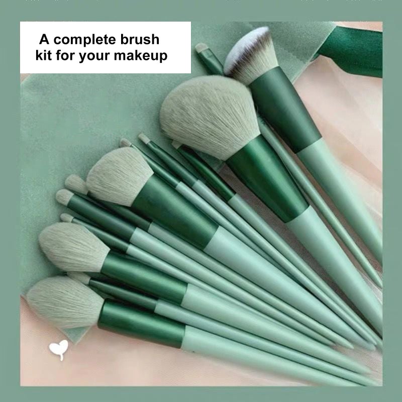 13PCS Makeup Brush Kit with Storage Bag For Foundation Loose Powder Blush Concealer Eyeshadow Eyebrow Cosmetics Brushes Set - Image 5