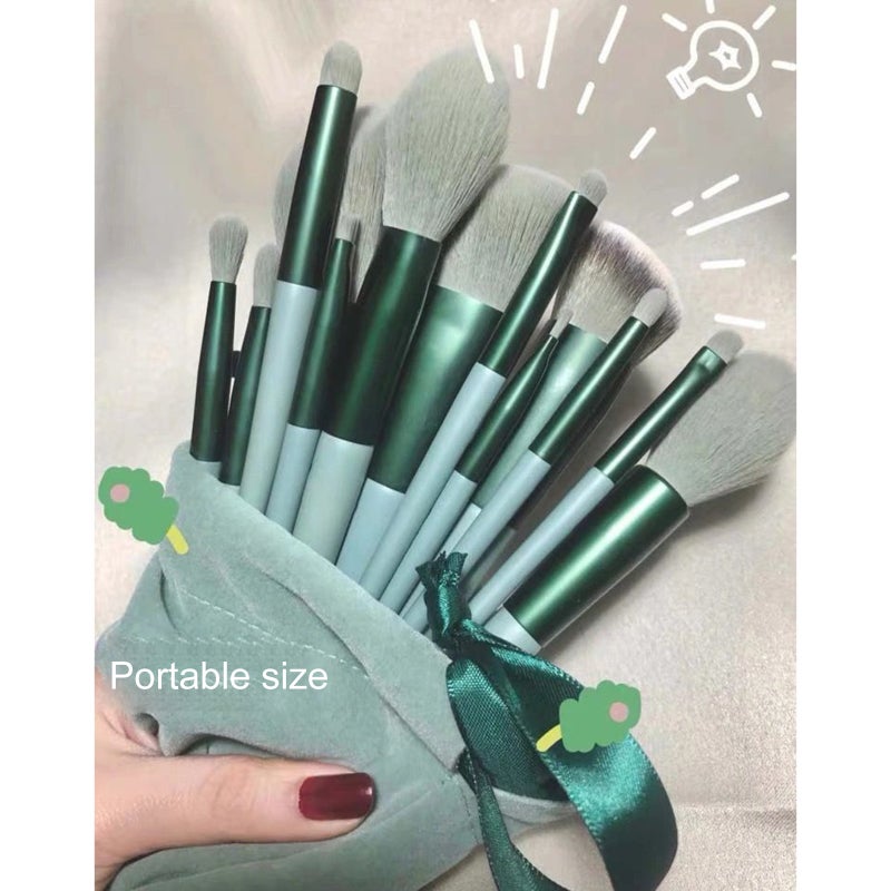 13PCS Makeup Brush Kit with Storage Bag For Foundation Loose Powder Blush Concealer Eyeshadow Eyebrow Cosmetics Brushes Set - Image 4