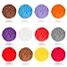 LEIFIDE 12 Pieces Real Rabbit Fur Pom Pom Kitty Cat Toy Fluffy Cat Balls Soft Fuzzy Balls for Kitty Pets Kitten Chase Quiet Play 3 Inches in DiameterBright Color - Image 3
