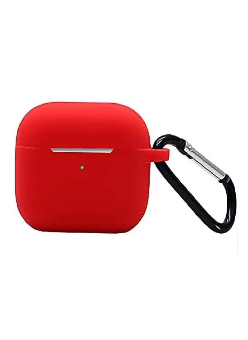 Generic - Protective Case Skin Cover with Keychain and Lock for Apple Airpods 3 Case Women Men Red - Image 1