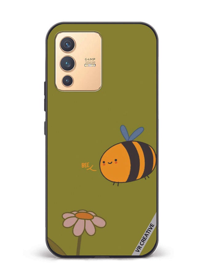 VR CREATIVE Protective Case Cover For Vivo V23 5G Bee Design Multicolour - Image 1