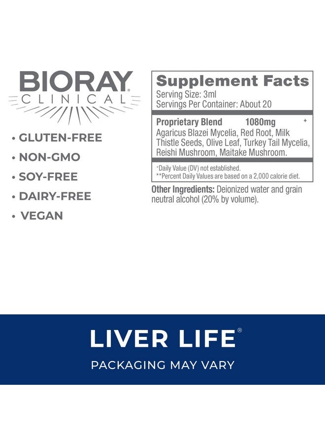 بيوراي BIORAY Clinical Liver Life - 2 أونصة سائلة - يقوي بنية الكبد ووظيفته - خالٍ من الكائنات المعدلة وراثيًا، نباتي، خالٍ من الجلوتين - Image 2