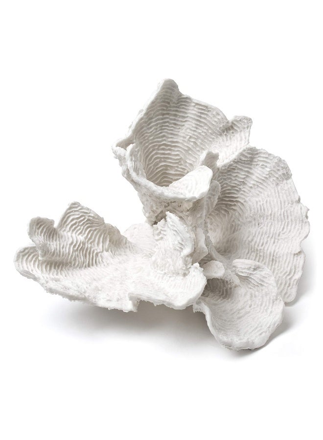 Abbott Collection 20-SEASHORE/40 Large White Flower Coral Decorative Resin Figurine - Image 1