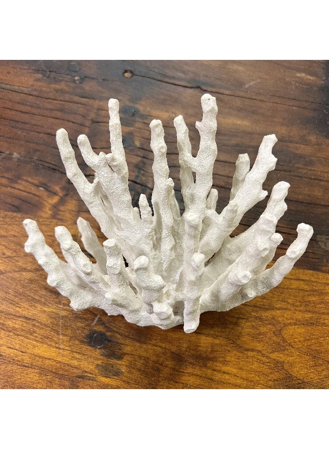 Abbott Collection 20-SEASHORE/40 Large White Flower Coral Decorative Resin Figurine - Image 4