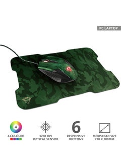 Trust GXT 781 Rixa Camo Gaming Mouse + Mouse Pad  - Image 3