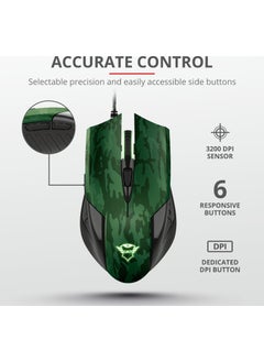 Trust GXT 781 Rixa Camo Gaming Mouse + Mouse Pad  - Image 4