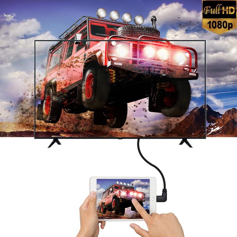 CERRXIAN 50cm 196inch High Speed Gold Plated Mini HDMI Left Angle Male to HDMI Male Cable Black L - Image 4