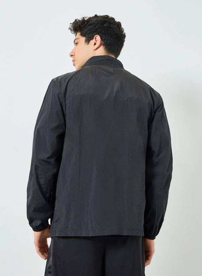 Styli  Men Black Zip-Up Jacket for Men | Best Price UAE