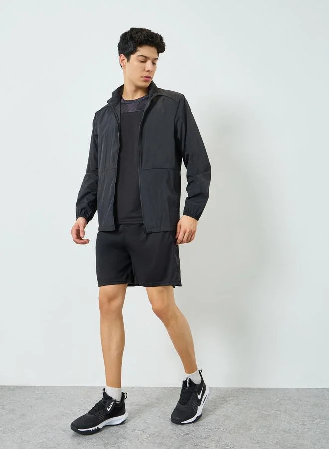Styli  Men Black Zip-Up Jacket for Men | Best Price UAE