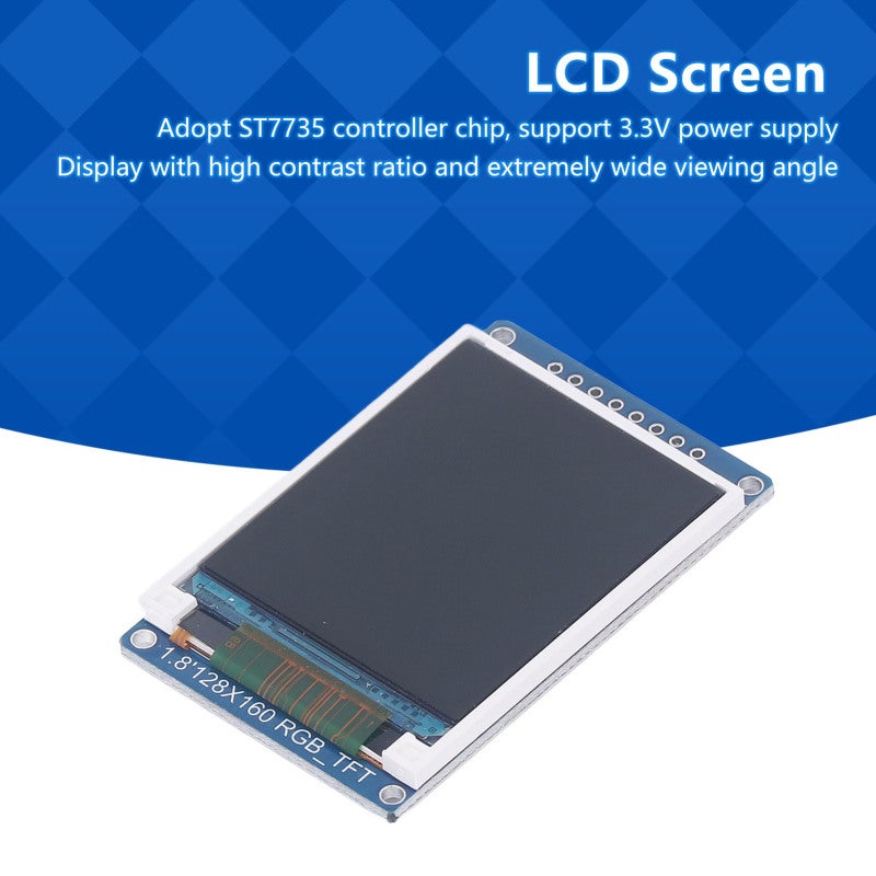 TFT LCD Display 128X160 Resolution - ST7735 Control Chip Smooth Transitions High Contrast Wide Viewing Angle Self-Illuminating 8 Pin Port for Microcontroller Integration - Image 3