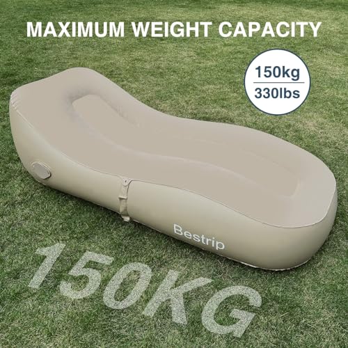 Bestrip Auto Inflatable Couch Lounger, Air Mattress Sofa Bed with Rechargeable Air Pump - Image 3