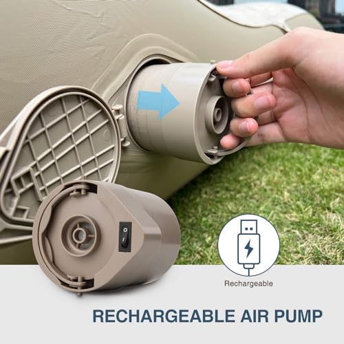Bestrip Auto Inflatable Couch Lounger, Air Mattress Sofa Bed with Rechargeable Air Pump - Image 5