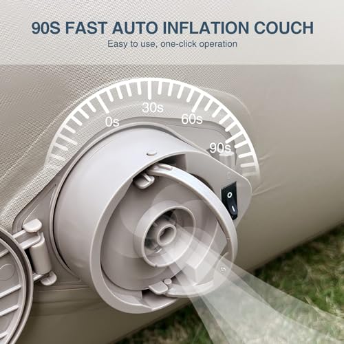 Bestrip Auto Inflatable Couch Lounger, Air Mattress Sofa Bed with Rechargeable Air Pump - Image 2