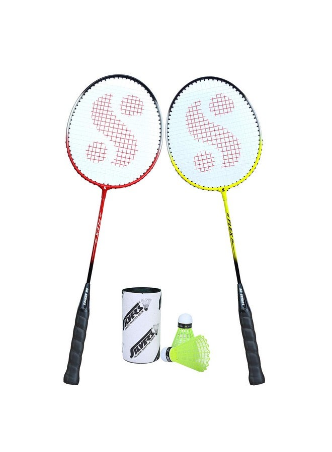 Silvers مجموعة فليكس كومبو-5 من سيلفر ( 2 مضارب بادمنتون + 2 قطعة من الشوتل البلاستيكي ) متعددة الألوان - Image 1