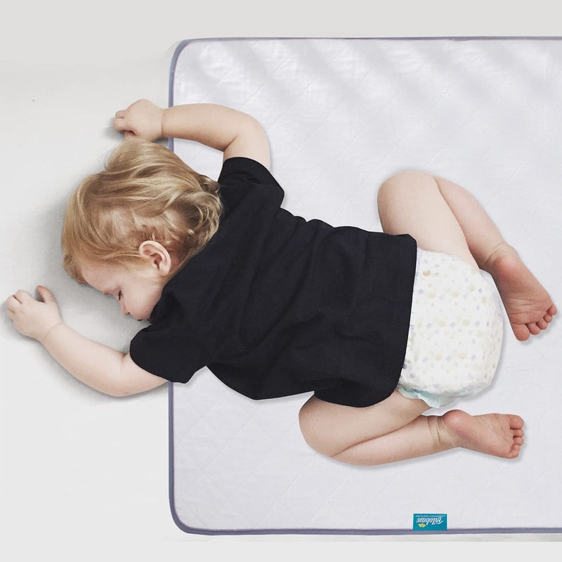 Biloban Waterproof Crib Mattress Protector 27 x 38 NonSlip Sturdy Mattress Pad Mat 4 Layers Incontinence Bed Pad for Children Adults Pets Training Pee Pad White