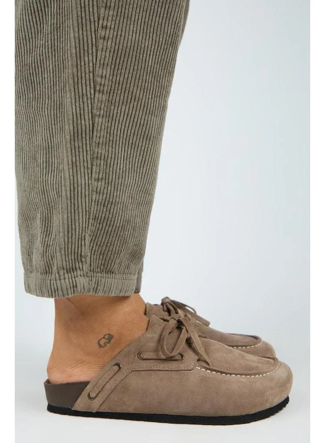 Manijero  Karis Women's Genuine Leather Lace-up Sabo Violet Slipper. for Women | Best Price UAE