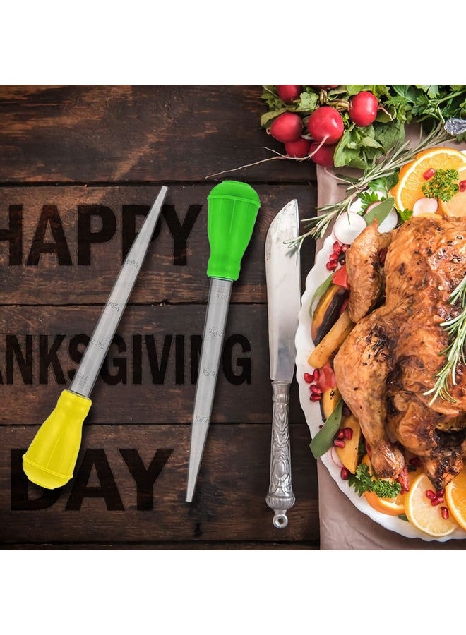 TXIN 5 Pieces 30ml/1oz Turkey Baster with 5 Cleaning Brush, Plastic Syringe Baster with Silicone Pump Head, Heat-resistant Meat Marinade Injector with Measurments for BBQ Grill Baking Kitchen Cooking - Image 4