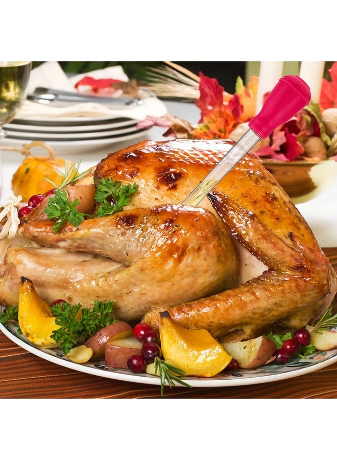 TXIN 5 Pieces 30ml/1oz Turkey Baster with 5 Cleaning Brush, Plastic Syringe Baster with Silicone Pump Head, Heat-resistant Meat Marinade Injector with Measurments for BBQ Grill Baking Kitchen Cooking - Image 5