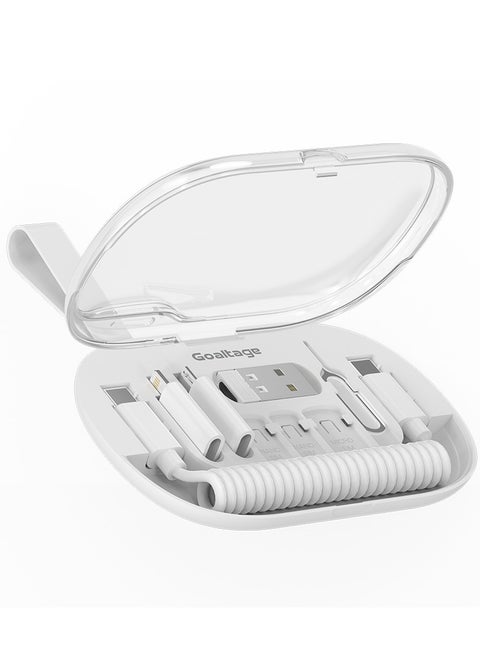 Goaltage SyncBox Cable Organizer Including SIM Card Storage, High-Speed Data Transfer Tools, Silicone Strap, Compact Design and Universal Compatibility