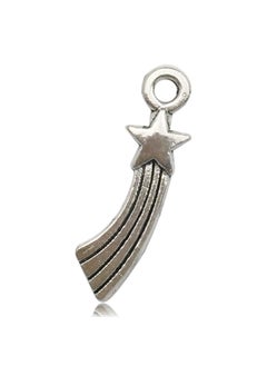 Vintage Diy Handmade Alloy Jewelry Accessories Star Hollow Out Pentagram Meteor Necklace Earrings Pendant Hanging Ornament 9067-star meteor 0.6g-5×19mm