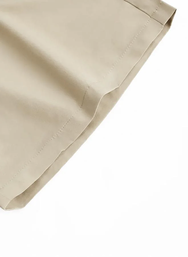 Take Two Beige Men Beige Solid Short Sleeve Button Front Shirt and Shorts Co-Ords for Men | Best Price UAE
