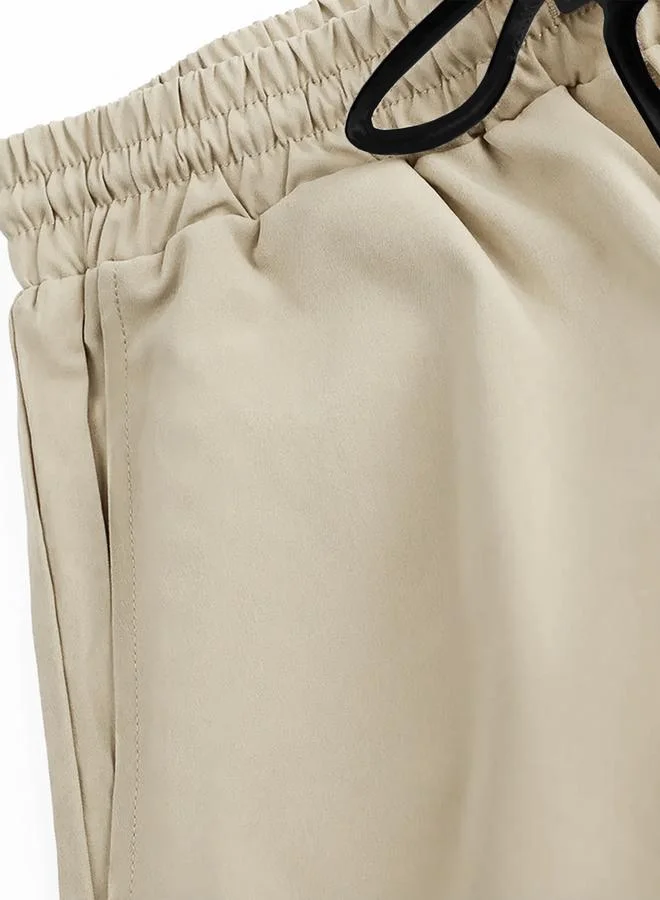Take Two Beige Men Beige Solid Short Sleeve Button Front Shirt and Shorts Co-Ords for Men | Best Price UAE